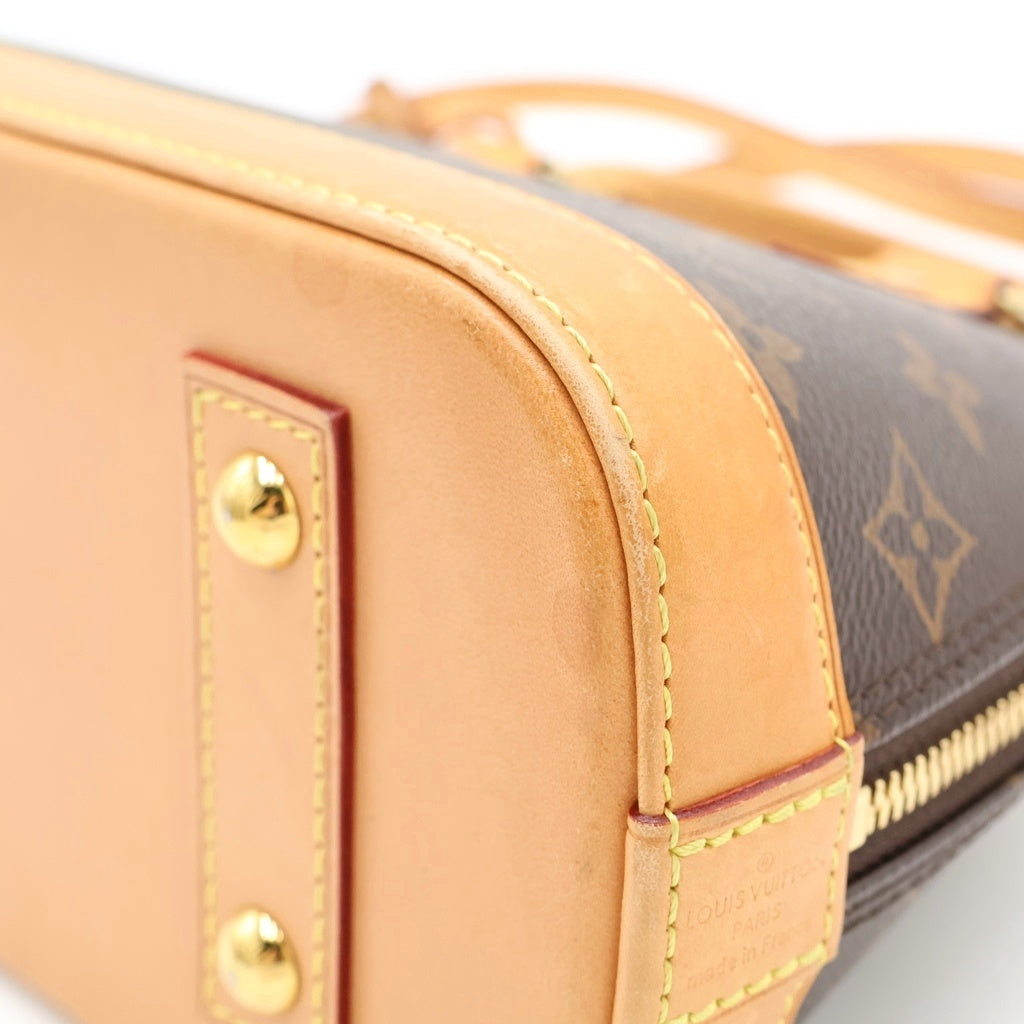 LOUIS VUITTON(ルイヴィトン) モノグラム アルマBB 2WAYバッグ ハンドバッグ ショルダーバッグ ブラウン レザー×PVC M53152 ゴールド金具