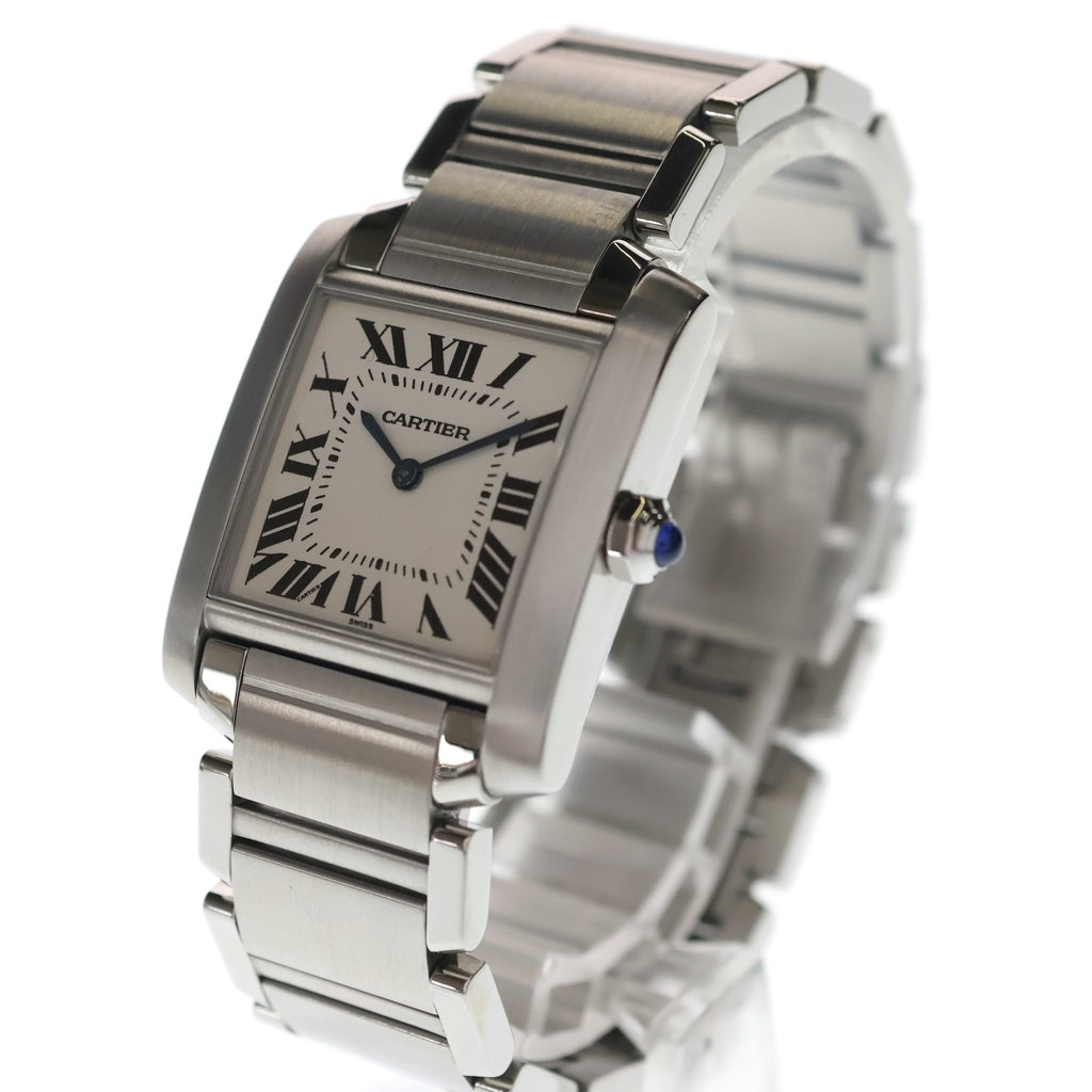 Cartier(カルティエ) タンクフランセーズMM 白文字盤 SS/QZ ステンレス クオーツ クォーツ 腕時計 W51003Q3 レディース