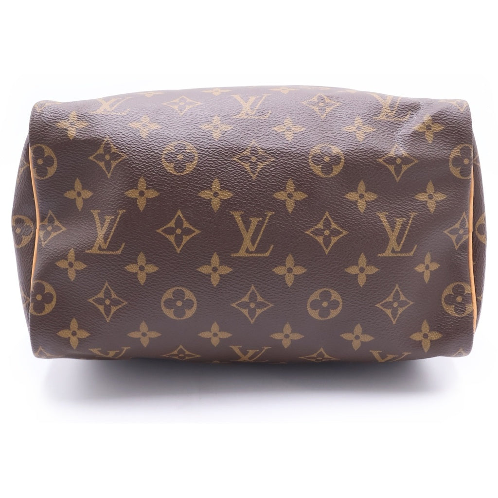 LOUIS VUITTON(ルイヴィトン) モノグラム スピーディ25 ハンドバッグ ボストンバッグ ブラウン レザー×PVC M41109 ゴールド金具 レディース