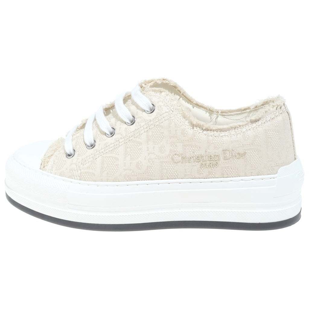 Christian Dior(クリスチャンディオール) Walk'n Dior ウォーキンディオール キャンバス 厚底 ローカットシューズ スニーカー ベージュ レディース KCK471FEF