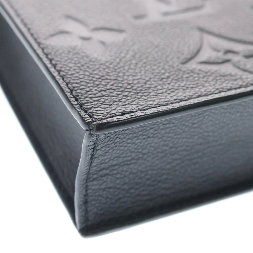 LOUIS VUITTON(ルイヴィトン) モノグラムアンプラント プティット サックプラ ショルダーバッグ ミニバッグ ブラック ノワール レザー M81417 ゴールド金具 レディース