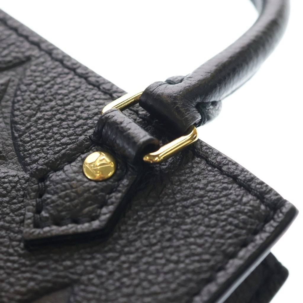 LOUIS VUITTON(ルイヴィトン) モノグラムアンプラント プティット サックプラ ショルダーバッグ ミニバッグ ブラック ノワール レザー M81417 ゴールド金具 レディース