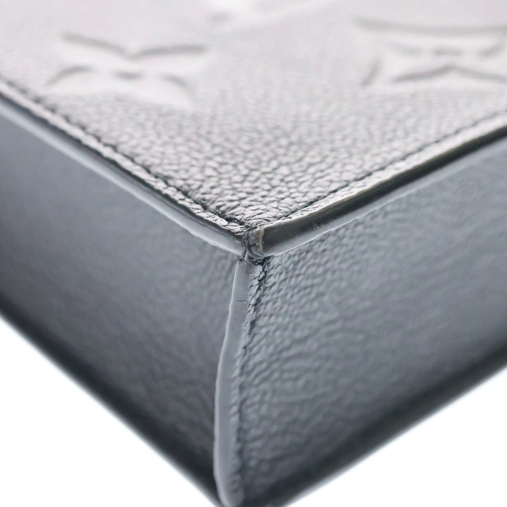 LOUIS VUITTON(ルイヴィトン) モノグラムアンプラント プティット サックプラ ショルダーバッグ ミニバッグ ブラック ノワール レザー M81417 ゴールド金具 レディース