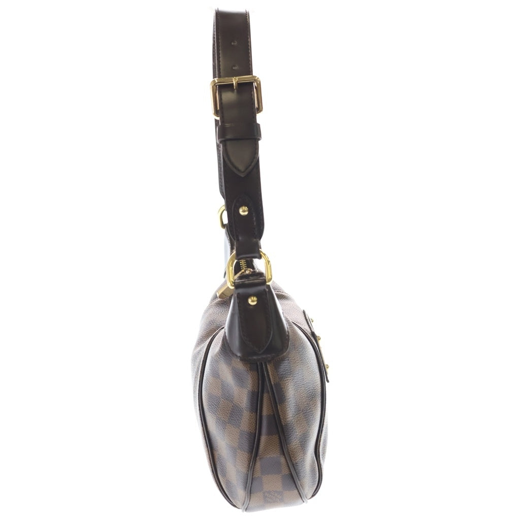 LOUIS VUITTON(ルイヴィトン) ダミエ テムズPM ワンショルダーバッグ ブラウン レザー×PVC N48180 ゴールド金具 レディース