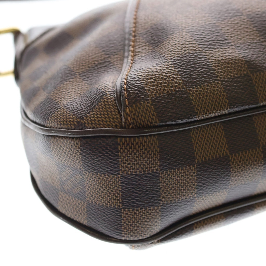 LOUIS VUITTON(ルイヴィトン) ダミエ テムズPM ワンショルダーバッグ ブラウン レザー×PVC N48180 ゴールド金具 レディース