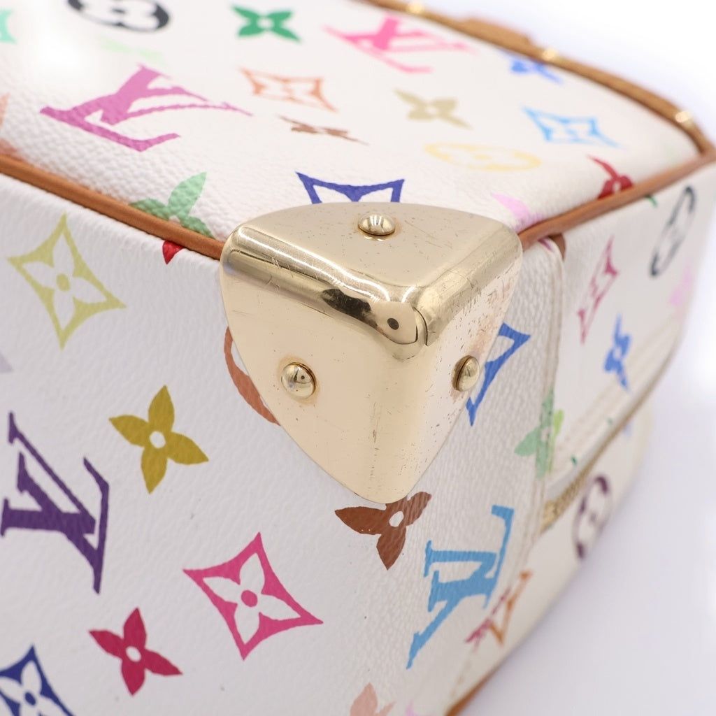LOUIS VUITTON(ルイヴィトン) マルチカラー トゥルーヴィル PVCレザー ハンドバッグ ボーリングバッグ ホワイト M92663 レディース