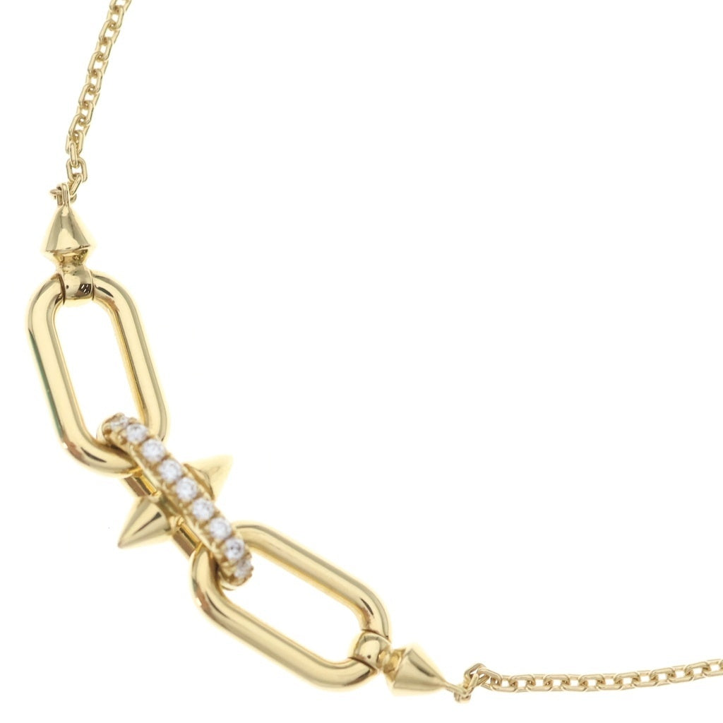 TIFFANY & Co.(ティファニー) タイタン BY ファレル・ウィリアムス イーストウエスト ネックレス ダイヤモンド Au750 K18 YG イエローゴールド レディース