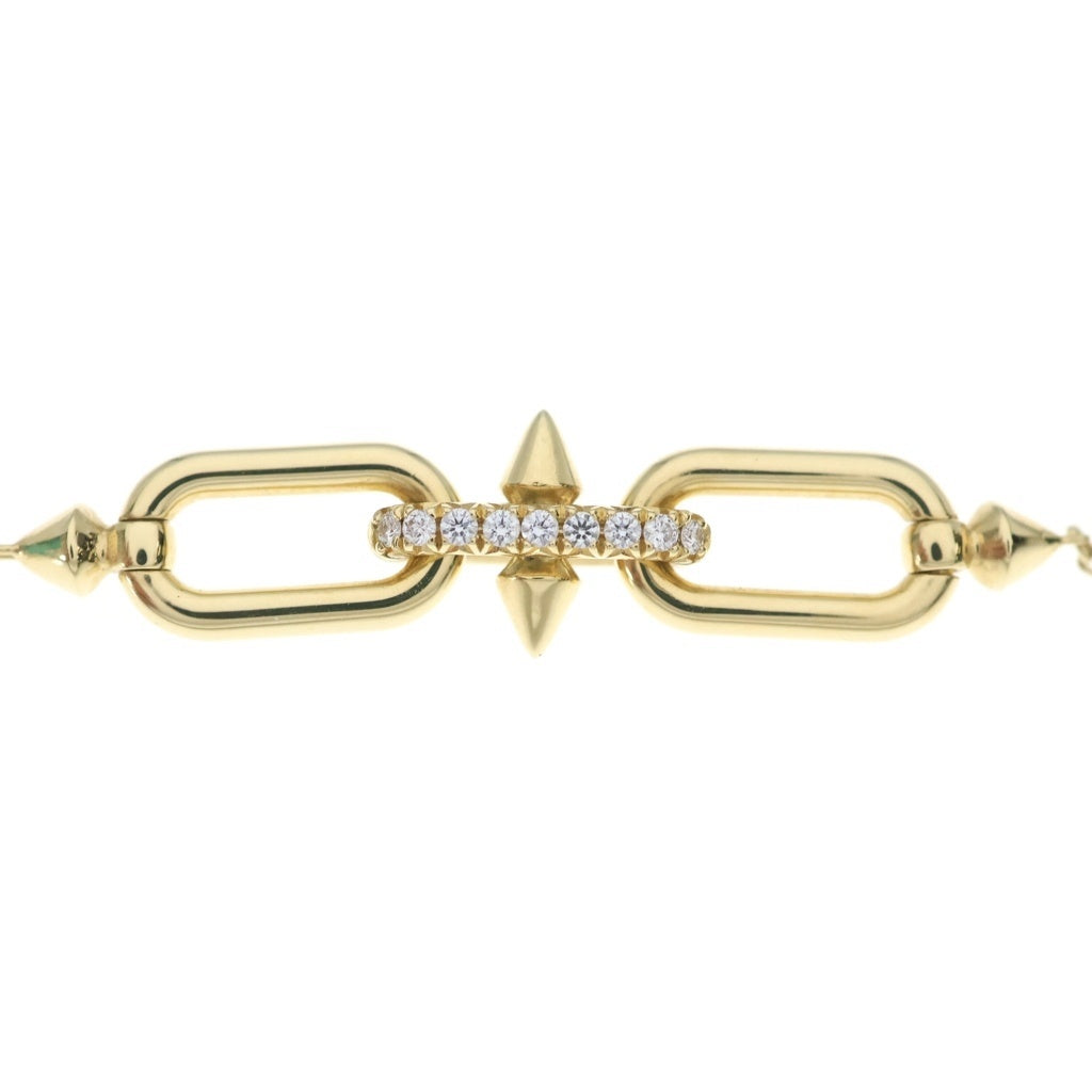 TIFFANY & Co.(ティファニー) タイタン BY ファレル・ウィリアムス イーストウエスト ネックレス ダイヤモンド Au750 K18 YG イエローゴールド レディース