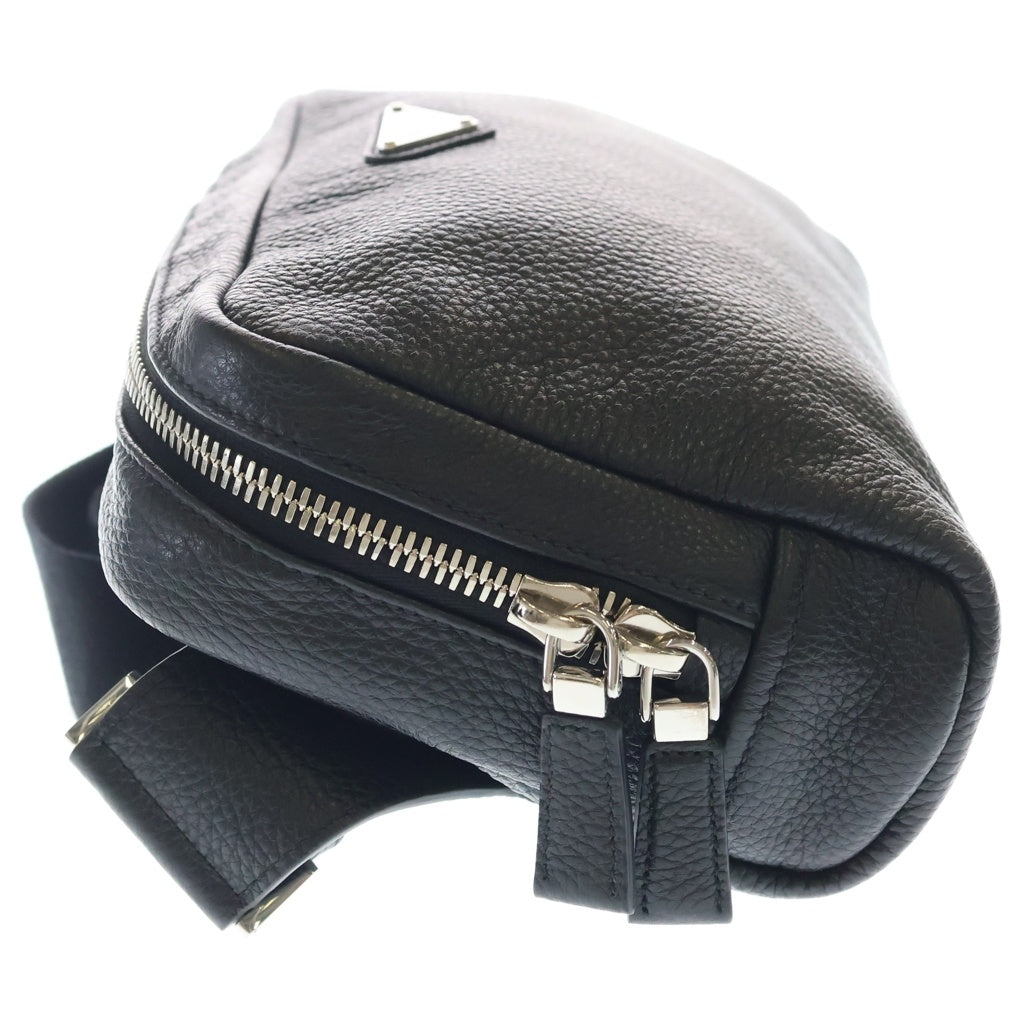 PRADA(プラダ) VIT.DAINO ヴィッテロダイノ ショルダーバッグ レザー トリックチャーム ブラック 2VH181