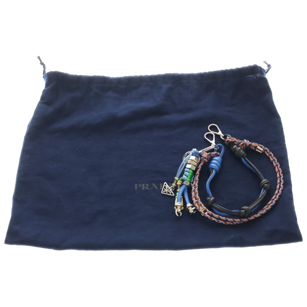 PRADA(プラダ) VIT.DAINO ヴィッテロダイノ ショルダーバッグ レザー トリックチャーム ブラック 2VH181
