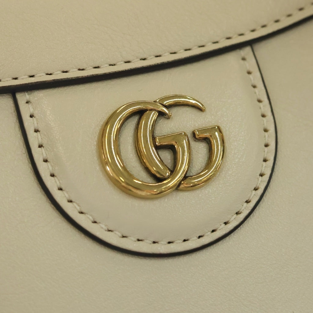 GUCCI(グッチ) ダイアナ バンブー GGマーモント レザー 2WAY ハンドバッグ ショルダーバッグ 660195 ホワイト レディース