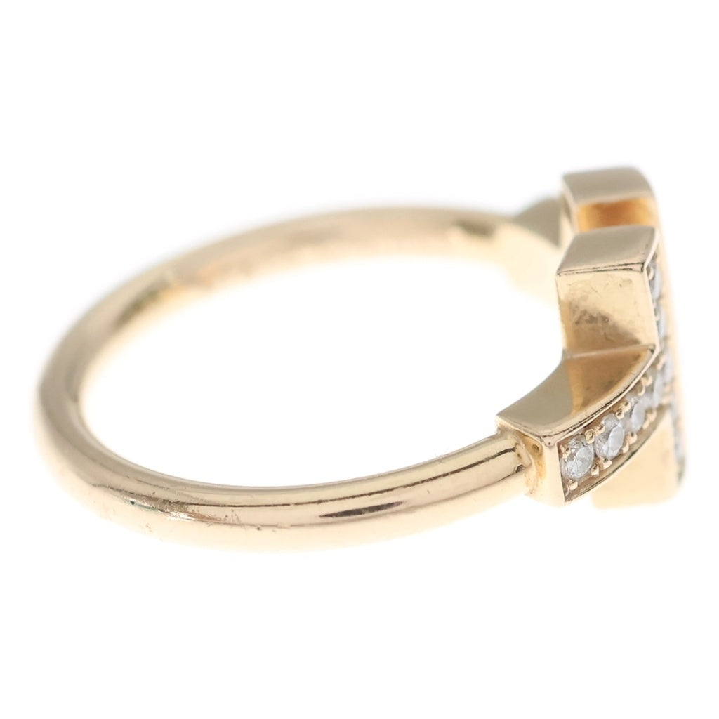 TIFFANY & Co.(ティファニー) Tワイヤー シェル ダイヤ Au750 K18PG リング 指輪 #48 ピンクゴールド レディース