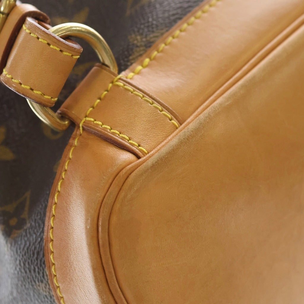 LOUIS VUITTON(ルイヴィトン) モノグラム モンスリPM リュックサック バックパック ショルダーバッグ ブラウン レザー×PVC M51137 ゴールド金具 レディース