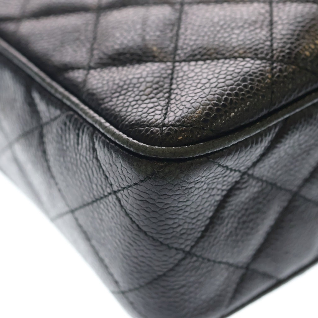 CHANEL(シャネル) マトラッセ ココマーク ココボール キャビアスキン レザー チェーンショルダーバッグ ゴールド金具 ブラック 3番台 レディース