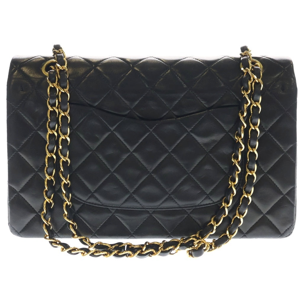 CHANEL(シャネル) マトラッセ25 ラムスキン ゴールド金具 チェーンショルダーバッグ ブラック レディース