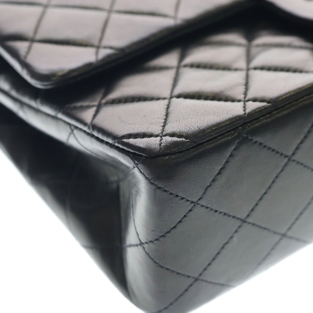 CHANEL(シャネル) マトラッセ25 ラムスキン ゴールド金具 チェーンショルダーバッグ ブラック レディース