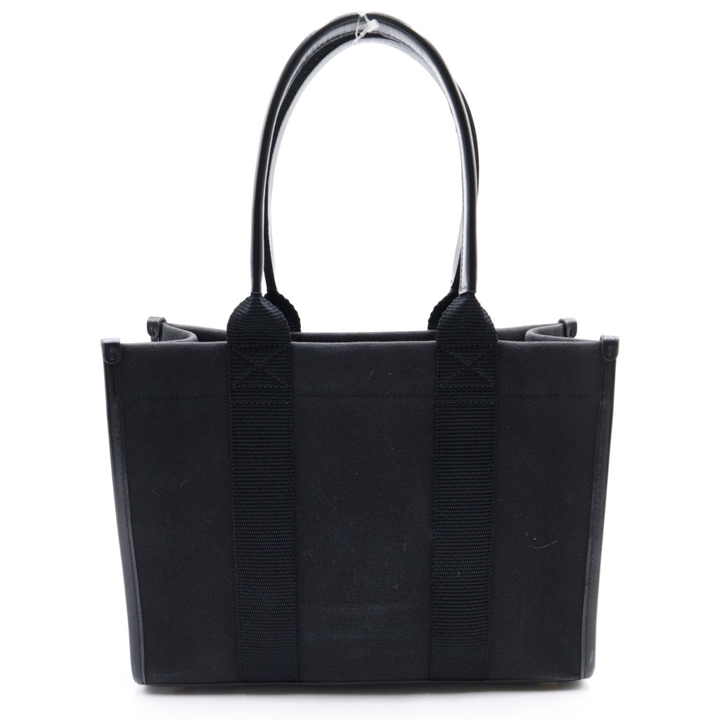 BALENCIAGA(バレンシアガ) ハードウェア スモール キャンバス レザー 2WAY ハンド ショルダー トートバッグ ブラック 671402 レディース