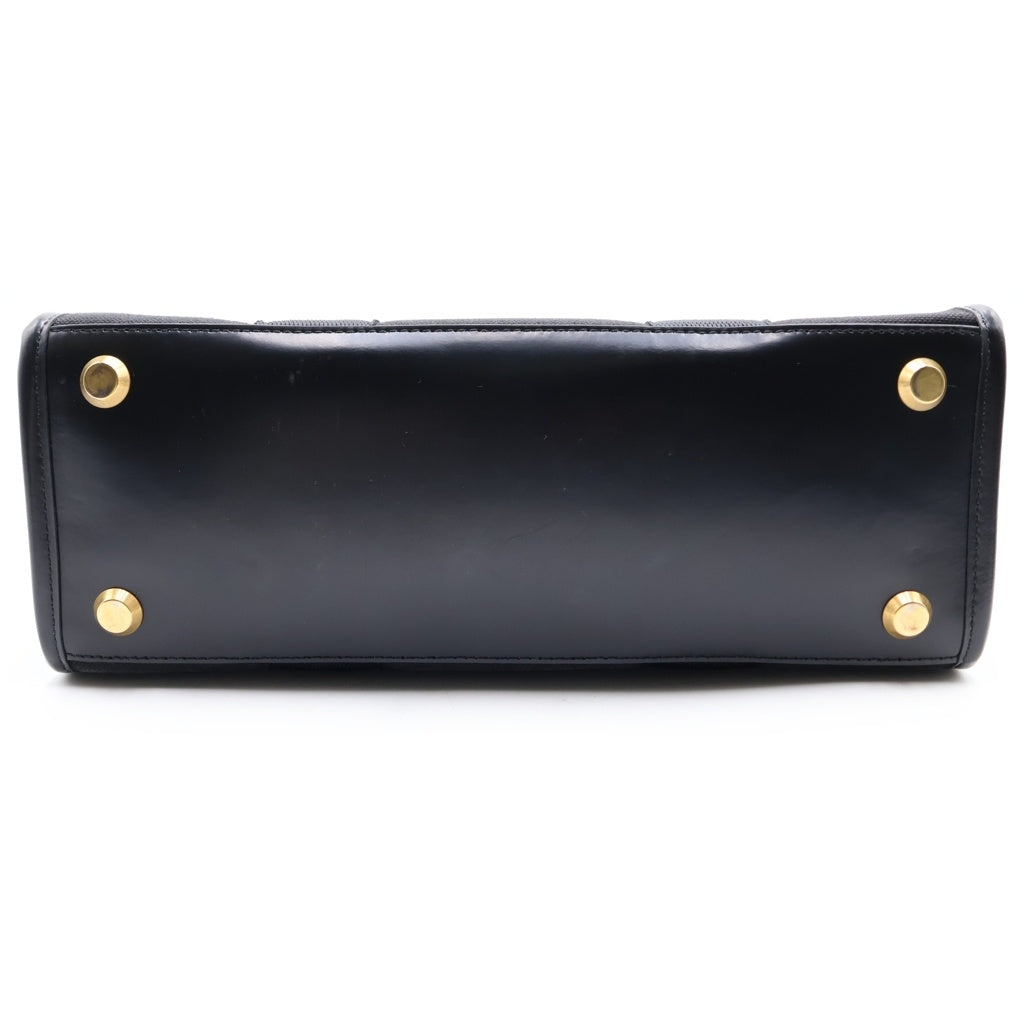 BALENCIAGA(バレンシアガ) ハードウェア スモール キャンバス レザー 2WAY ハンド ショルダー トートバッグ ブラック 671402 レディース