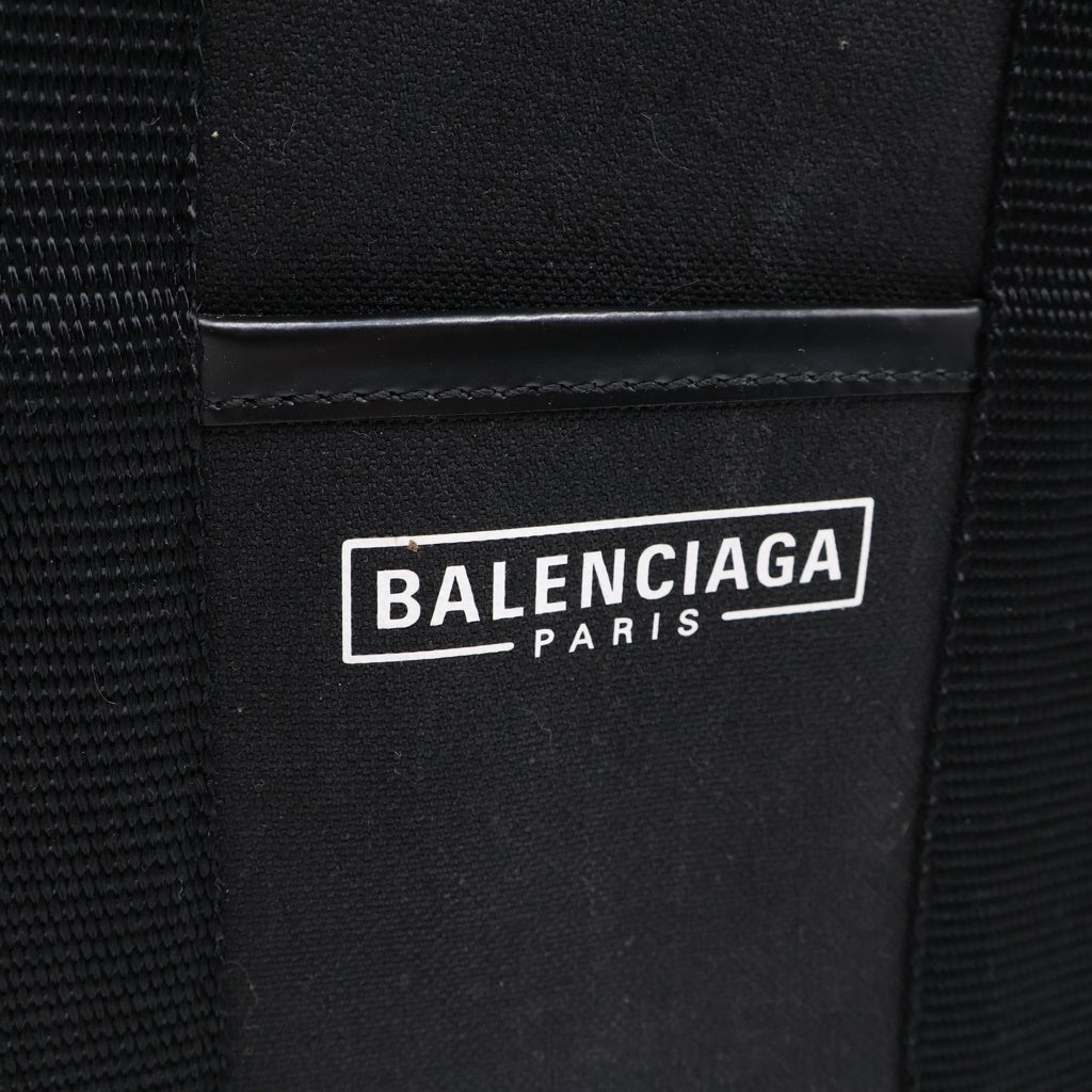 BALENCIAGA(バレンシアガ) ハードウェア スモール キャンバス レザー 2WAY ハンド ショルダー トートバッグ ブラック 671402 レディース