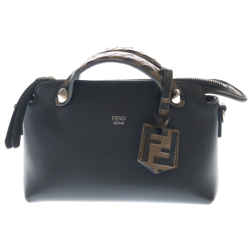 FENDI(フェンディ) ズッカ バイザウェイ レザー シルバー金具 2WAY ハンドバッグ ショルダーバッグ ブラック/ブラウン 8BL145 レディース