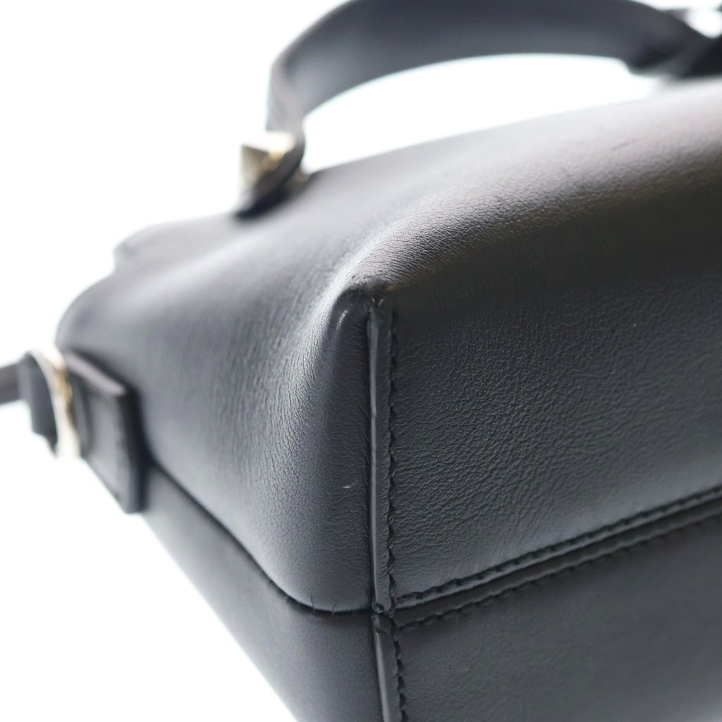 FENDI(フェンディ) ズッカ バイザウェイ レザー シルバー金具 2WAY ハンドバッグ ショルダーバッグ ブラック/ブラウン 8BL145 レディース