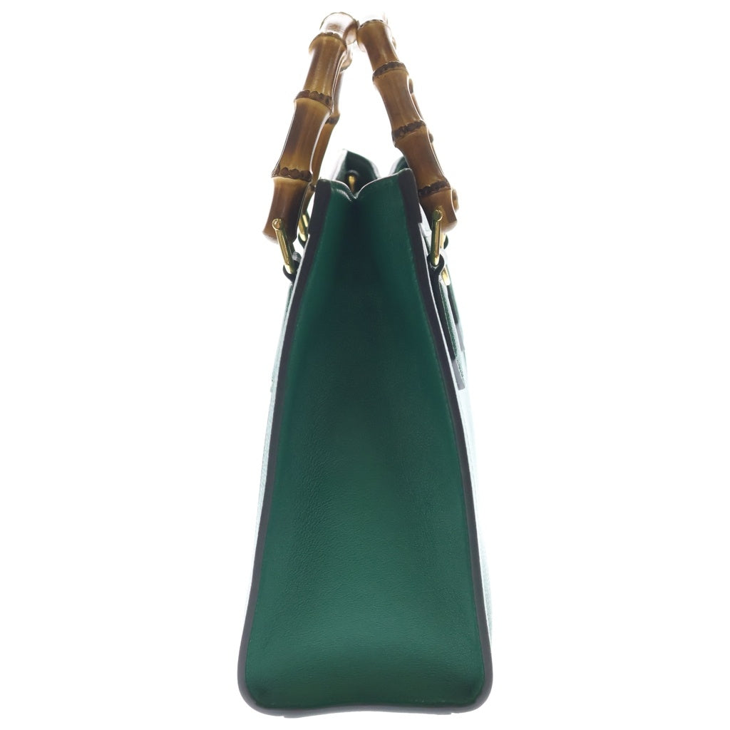 GUCCI(グッチ) ダイアナ ハンドバック 2wayバック バンブー スモール ゴールド金具 レザー グリーン 660195 レディース