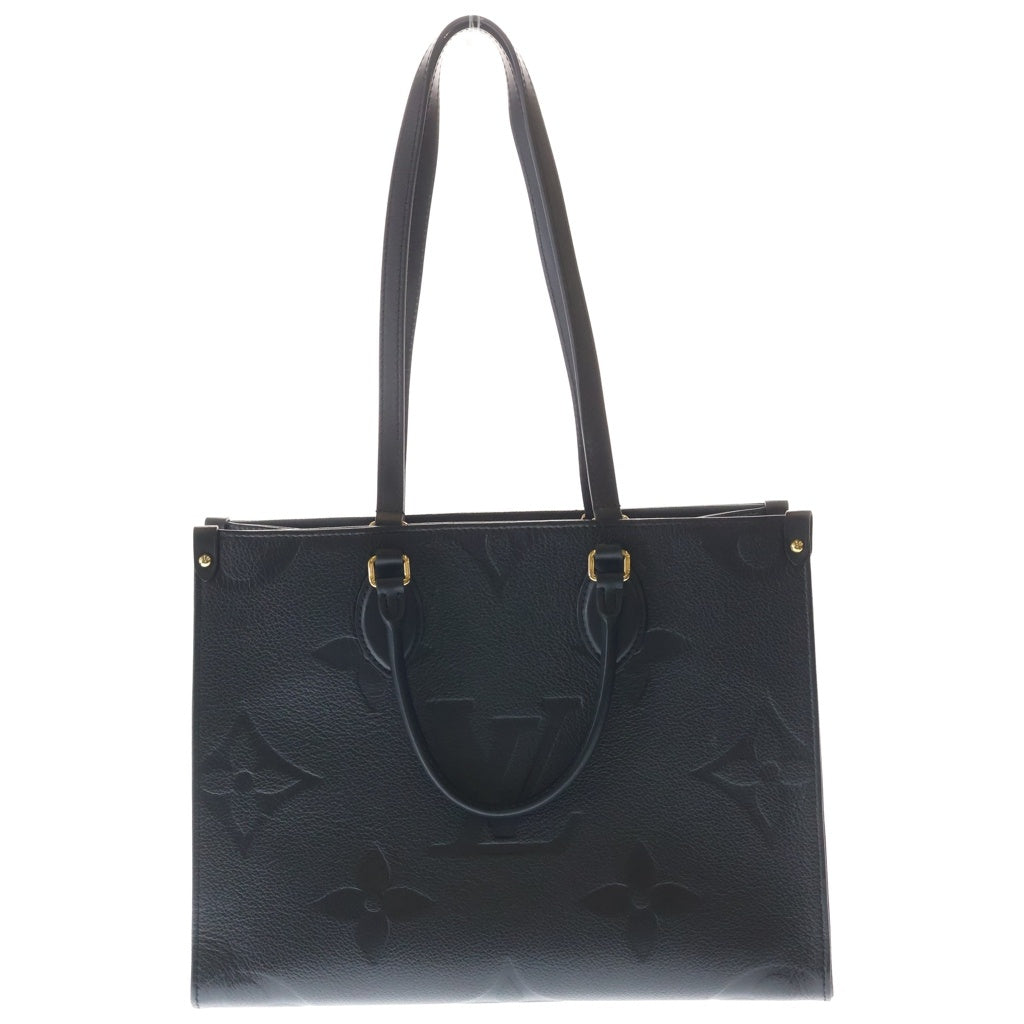 LOUIS VUITTON(ルイヴィトン) オンザゴーMM モノグラムアンプラント レザー 2WAY ハンド ショルダー トートバッグ ブラック M45595 レディース