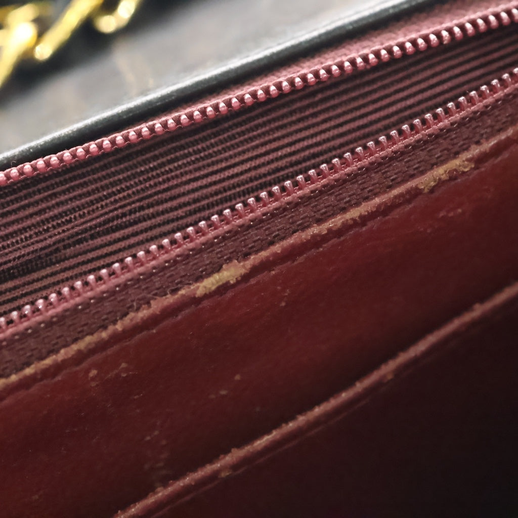 CHANEL(シャネル) ダイアナ25 チェーンショルダーバッグ ブラック ラムスキン ゴールド金具 レディース
