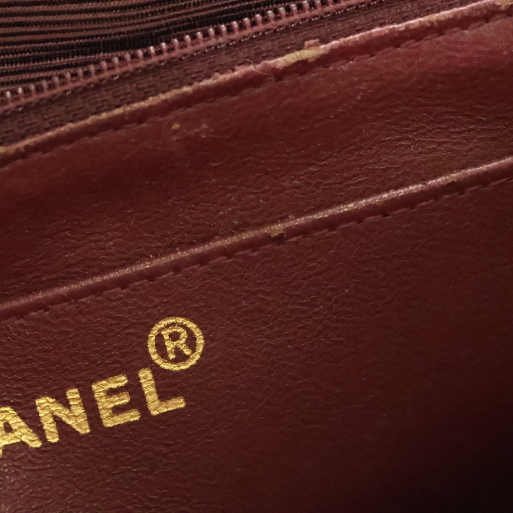 CHANEL(シャネル) ダイアナ25 チェーンショルダーバッグ ブラック ラムスキン ゴールド金具 レディース