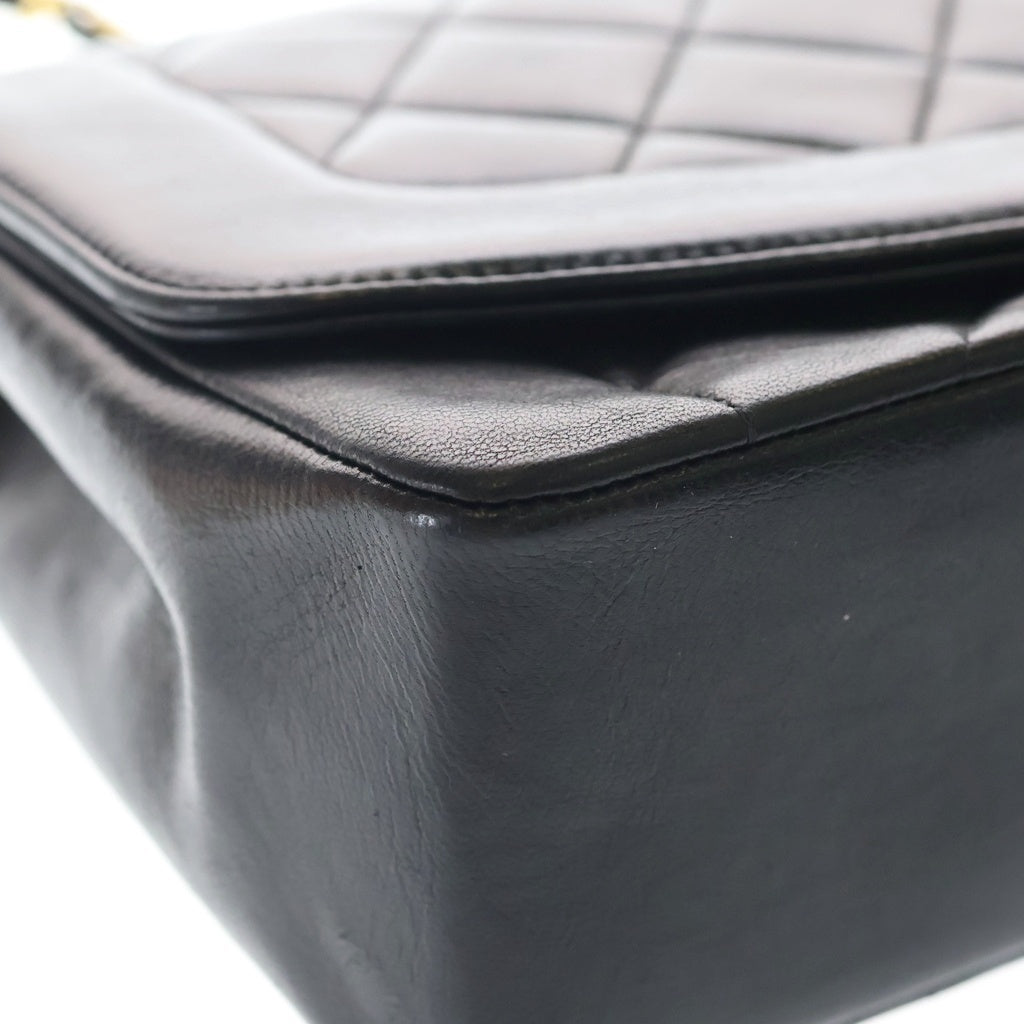 CHANEL(シャネル) ダイアナ25 チェーンショルダーバッグ ブラック ラムスキン ゴールド金具 レディース