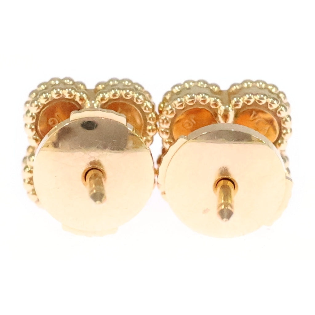 Van Cleef & Arpels(ヴァンクリーフアンドアーペル) スウィートアルハンブラ カーネリアン ピアス ボルドー×ピンクゴールド Au750PG VCARN6BO00 レディース