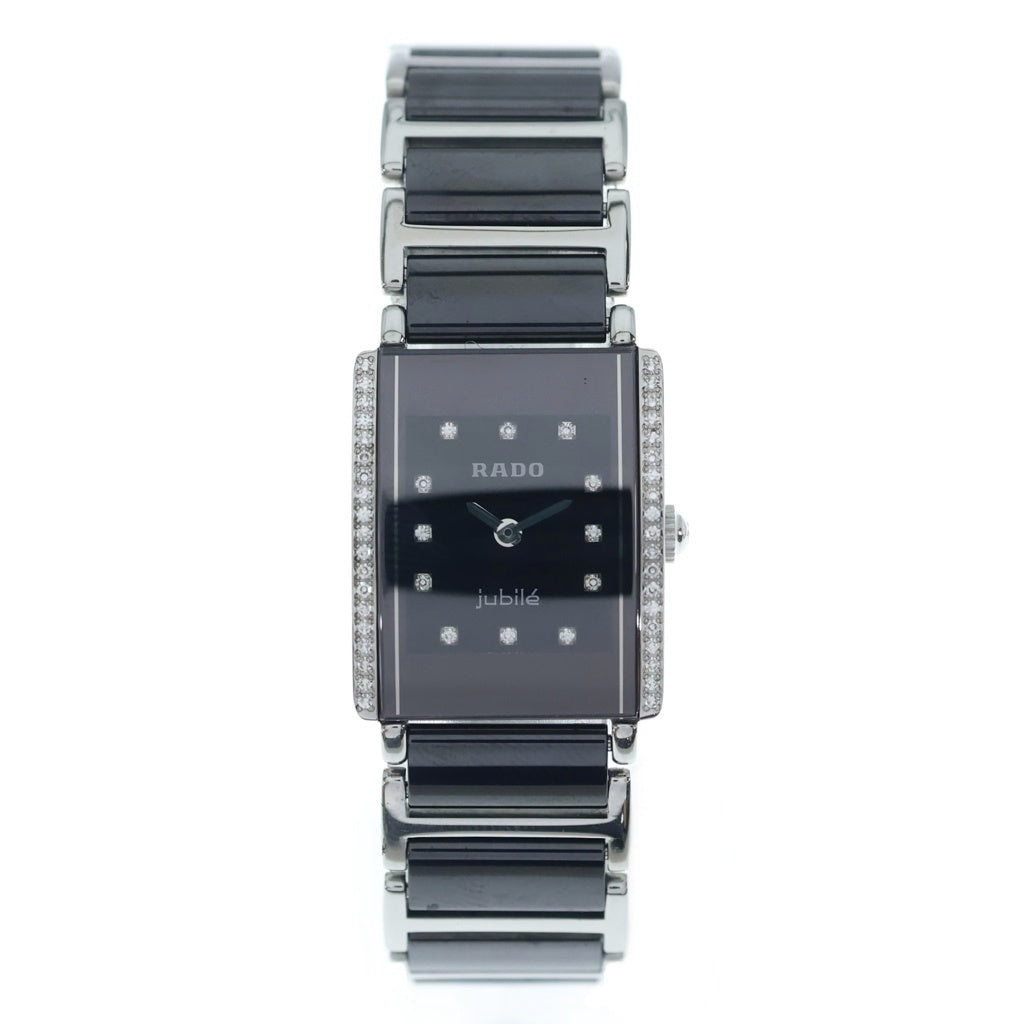 RADO(ラド―) ダイヤスター 黒文字盤 CE×Ti×QZ セラミック チタン クォーツ 電池式 腕時計 153.0430.3 レディース