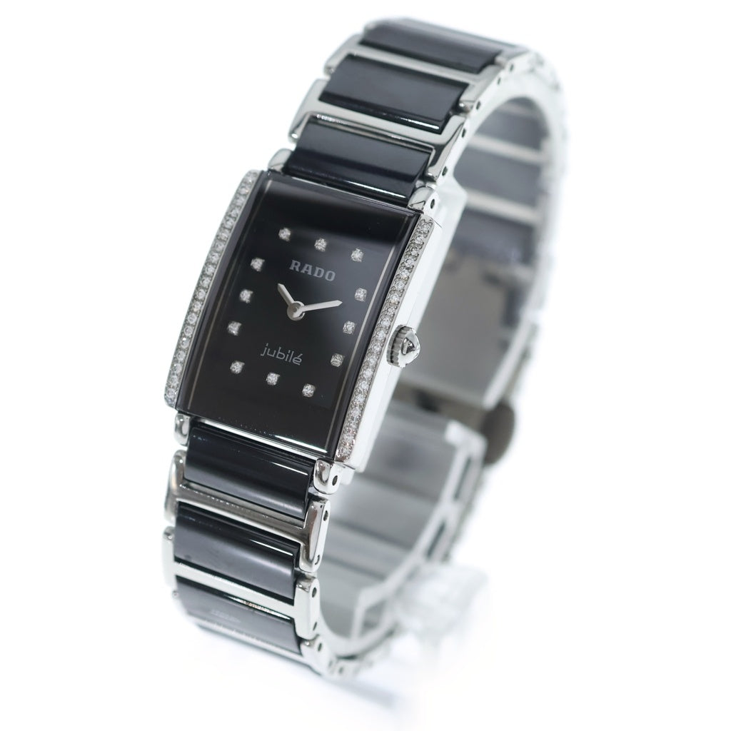 RADO(ラド―) ダイヤスター 黒文字盤 CE×Ti×QZ セラミック チタン クォーツ 電池式 腕時計 153.0430.3 レディース