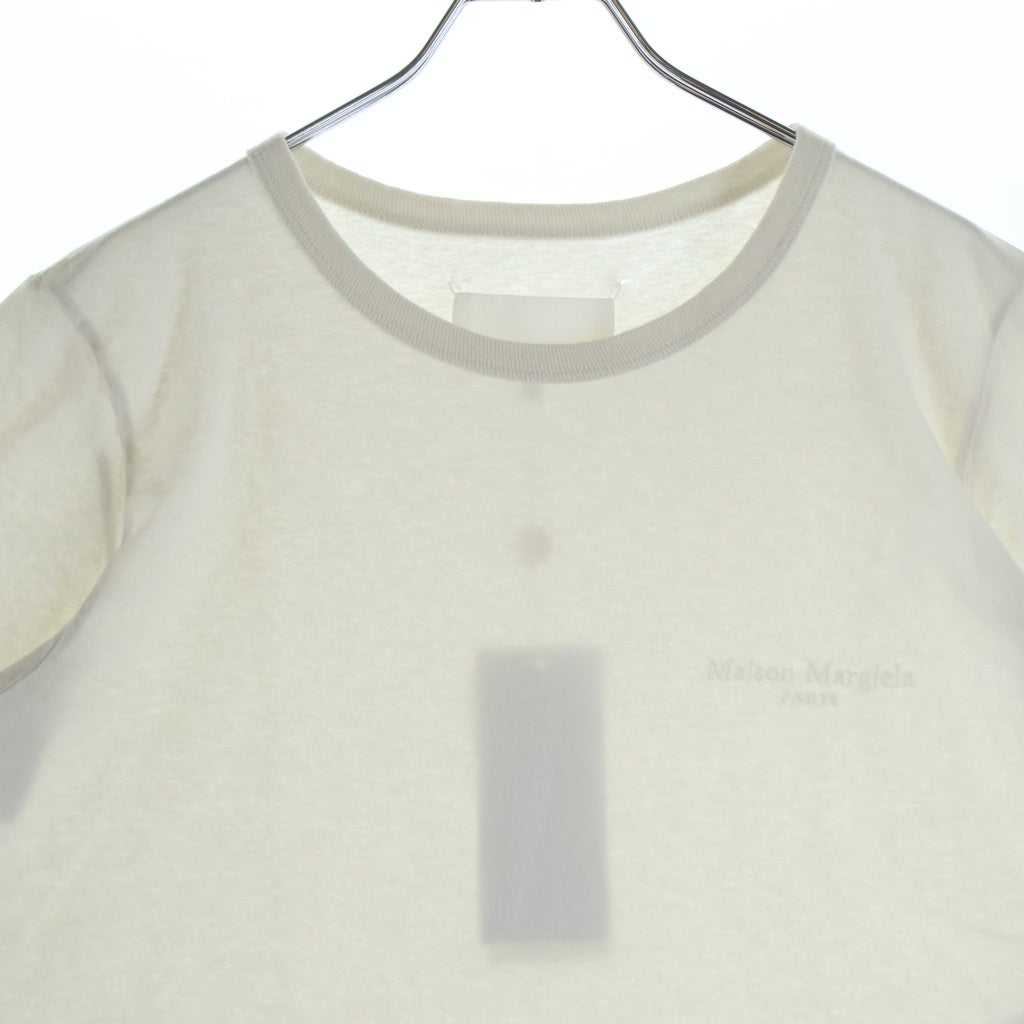 Maison Margiela(メゾンマルジェラ) 26SS ラウンドネック ロゴ刺繍半袖Tシャツ カットソー コットン ホワイト S29GC0312 レディース