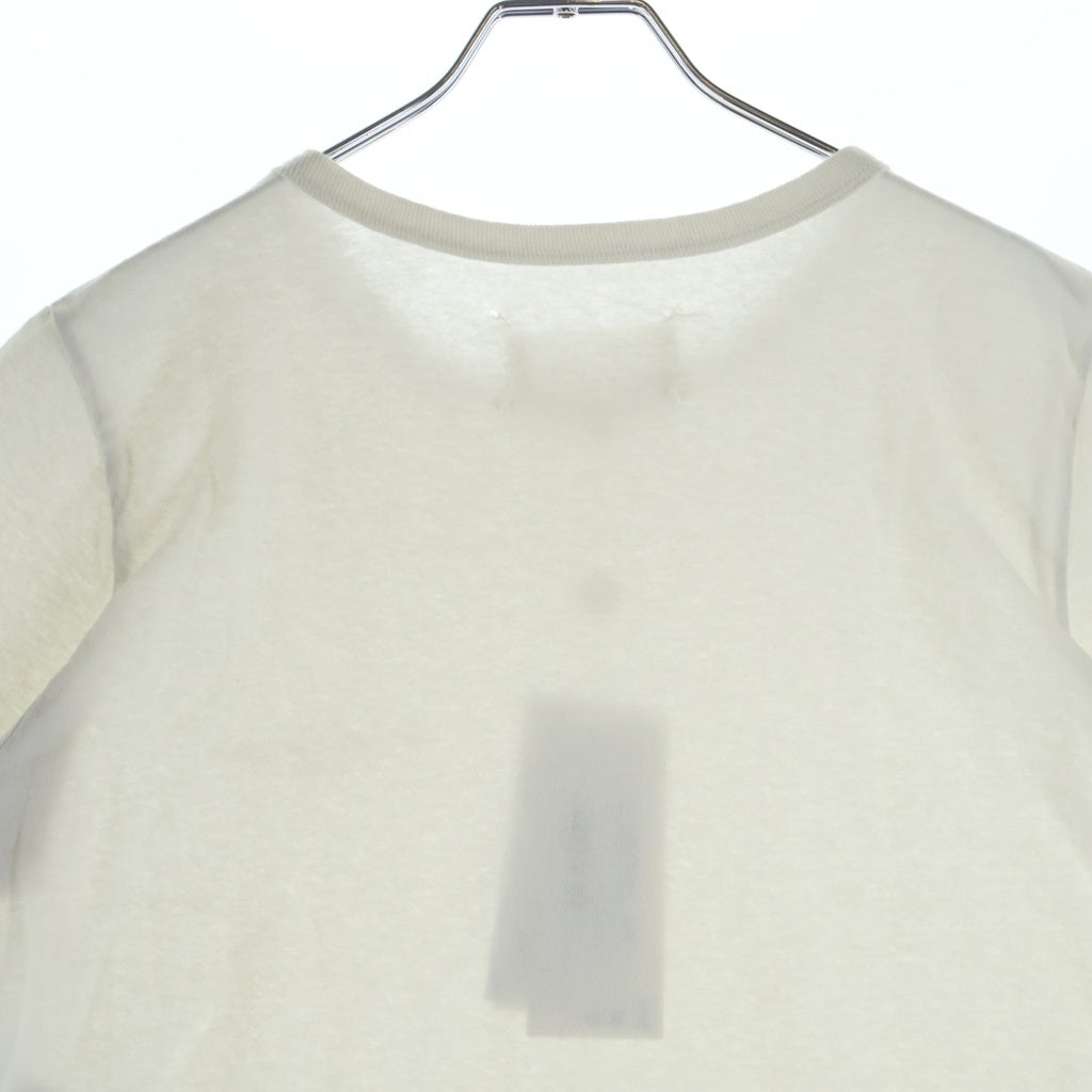 Maison Margiela(メゾンマルジェラ) 26SS ラウンドネック ロゴ刺繍半袖Tシャツ カットソー コットン ホワイト S29GC0312 レディース