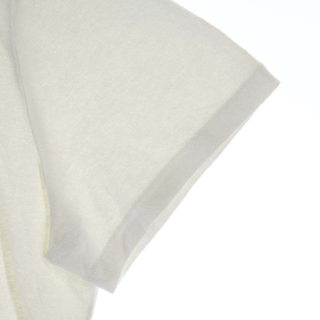 Maison Margiela(メゾンマルジェラ) 26SS ラウンドネック ロゴ刺繍半袖Tシャツ カットソー コットン ホワイト S29GC0312 レディース