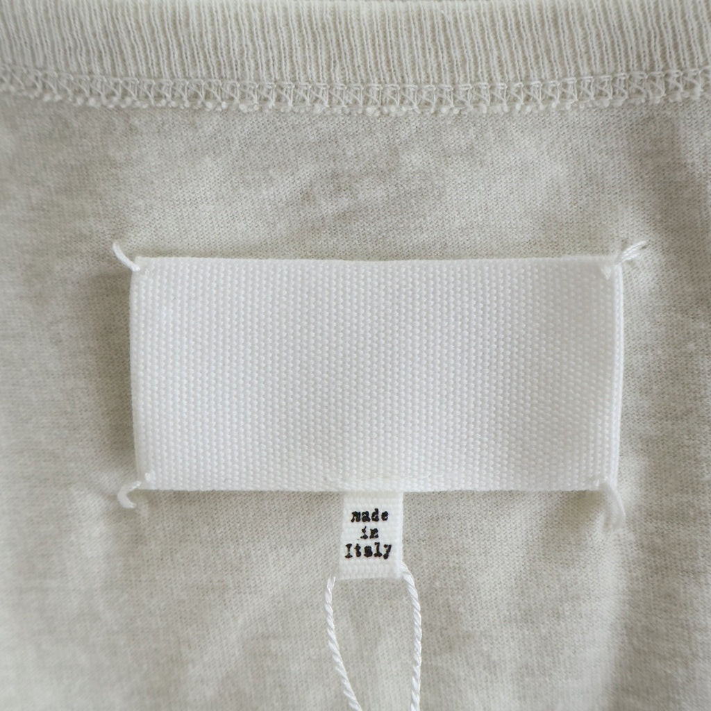 Maison Margiela(メゾンマルジェラ) 26SS ラウンドネック ロゴ刺繍半袖Tシャツ カットソー コットン ホワイト S29GC0312 レディース