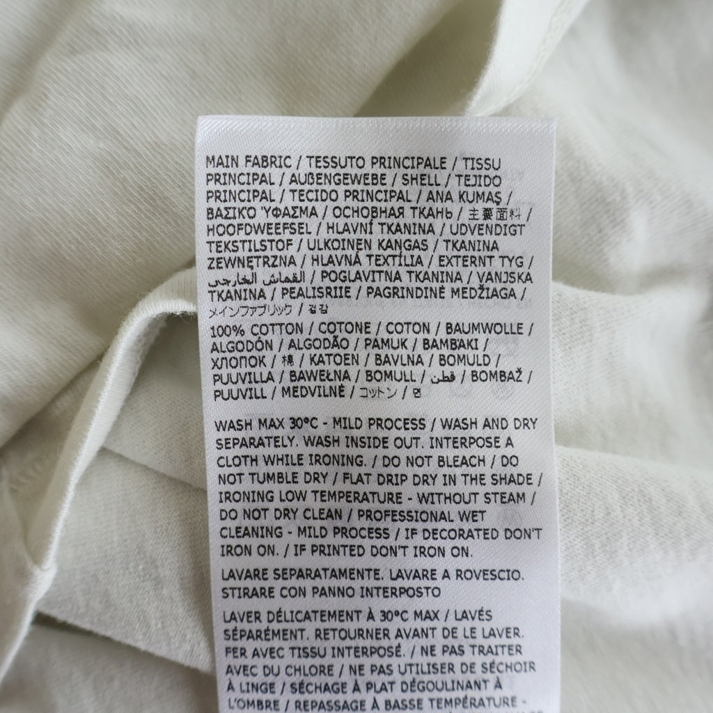 Maison Margiela(メゾンマルジェラ) 26SS ラウンドネック ロゴ刺繍半袖Tシャツ カットソー コットン ホワイト S29GC0312 レディース