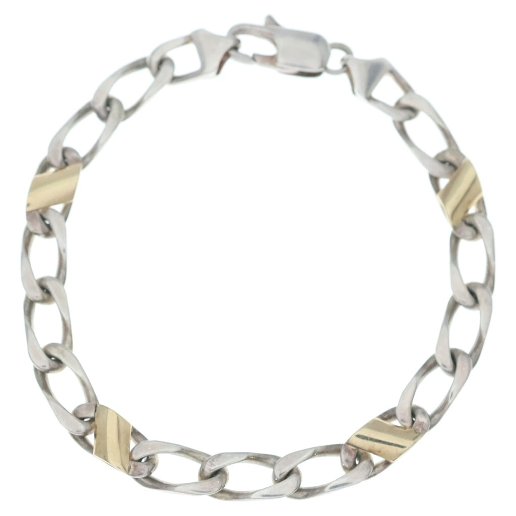 TIFFANY & Co.(ティファニー) フィガロチェーンブレスレット シルバー×イエローゴールド Sv925/Au750 レディース