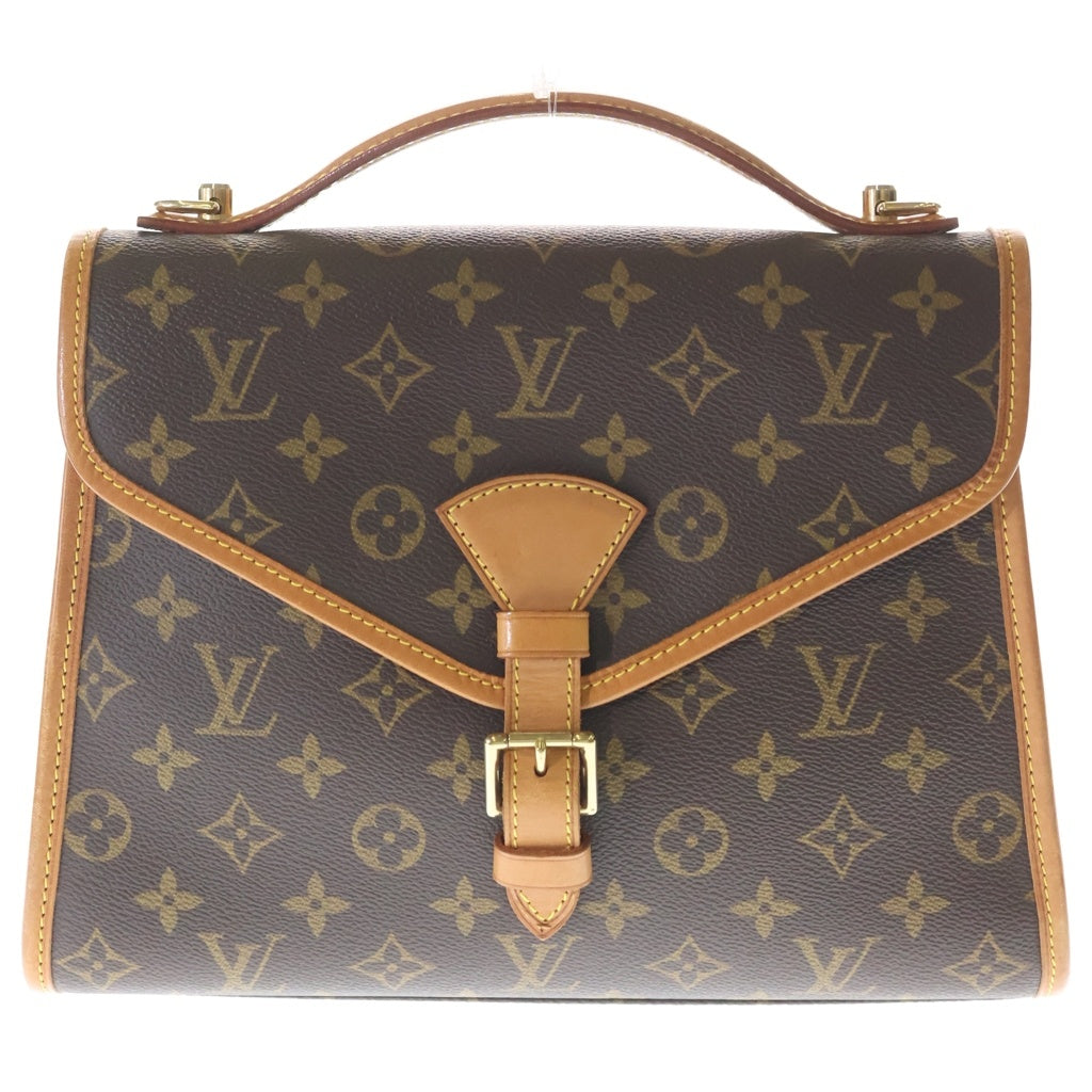 LOUIS VUITTON(ルイヴィトン) モノグラム ベルエア 2WAYハンドバッグ ショルダーバッグ ブラウン レザー×PVC M51122 ゴールド金具 レディース
