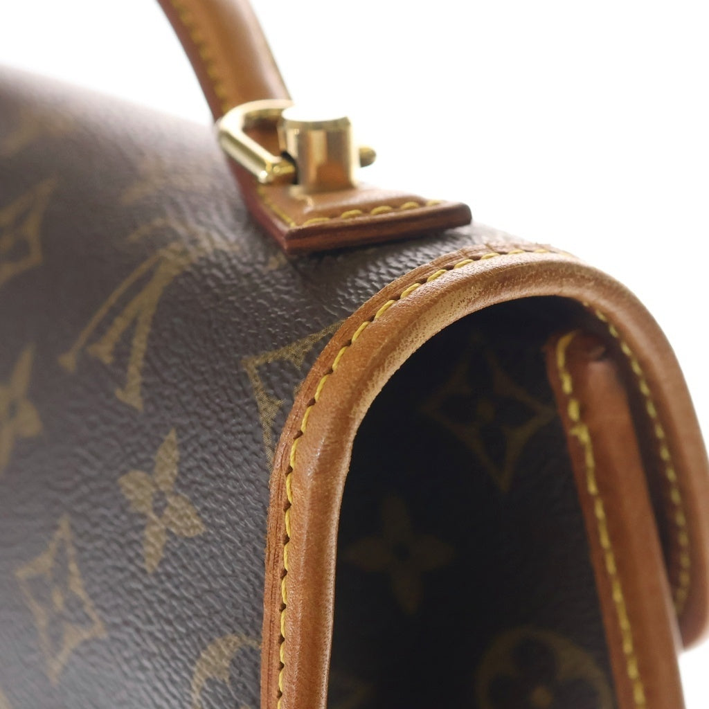 LOUIS VUITTON(ルイヴィトン) モノグラム ベルエア 2WAYハンドバッグ ショルダーバッグ ブラウン レザー×PVC M51122 ゴールド金具 レディース