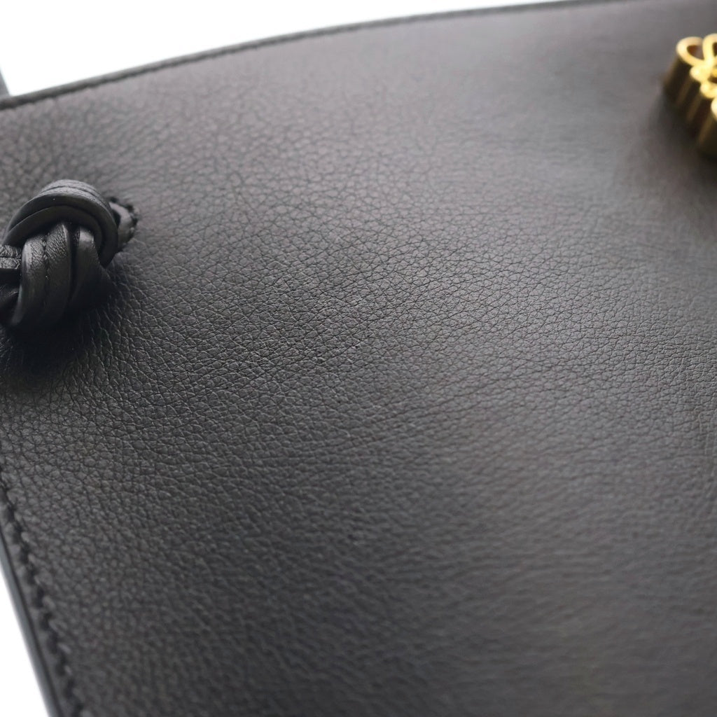 LOEWE(ロエベ) アナグラム ダイスポケット カーフレザー ショルダーバッグ ポーチ ポシェット フォンポーチ ブラック レディース