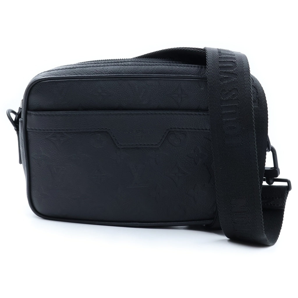LOUIS VUITTON(ルイヴィトン) モノグラムシャドウ アルファ・メッセンジャー レザー ショルダーバッグ ICタイプ ブラック M28785 レディース