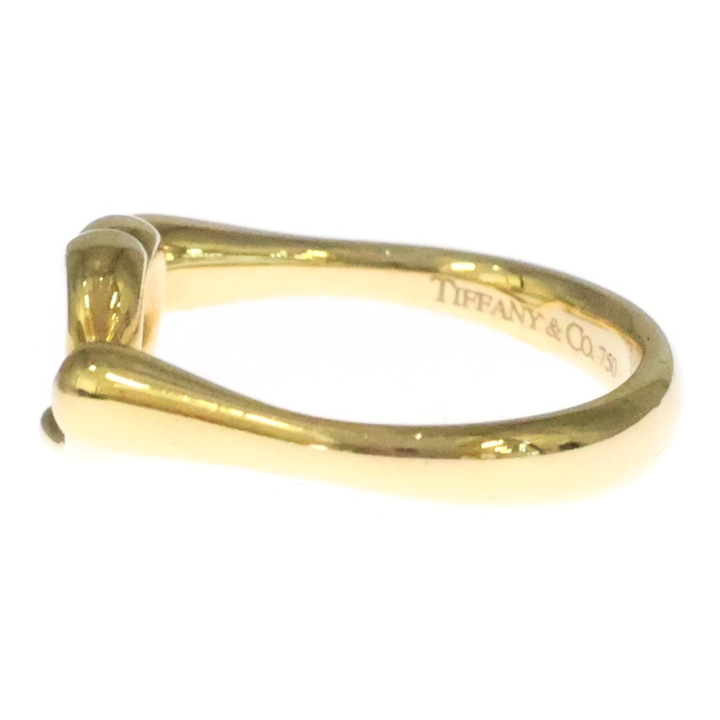 TIFFANY & Co.(ティファニー) オープンハート ダイヤモンド Au750 K18YG リング 指輪　イエローゴールド レディース