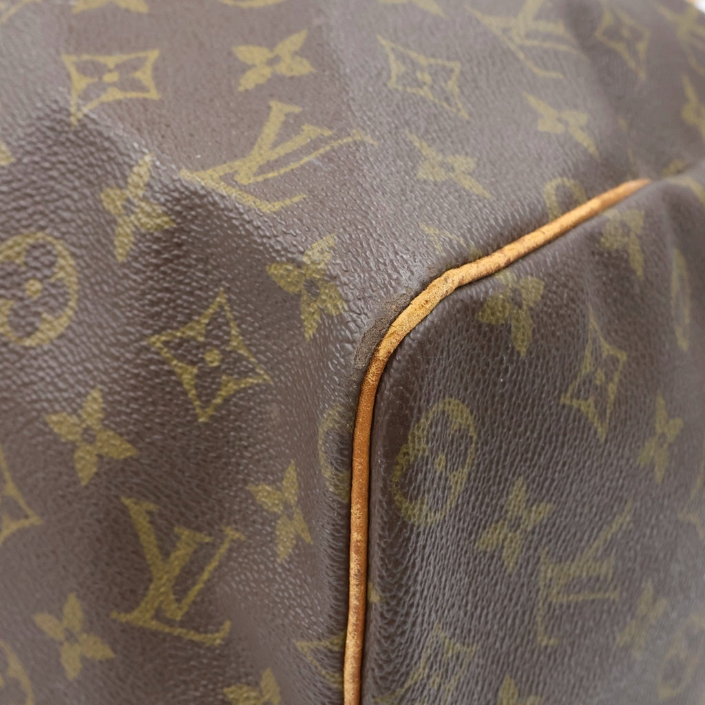 LOUIS VUITTON(ルイヴィトン) モノグラム キーポル40 ハンドバッグ ボストンバッグ トラベルバッグ ブラウン レザー×PVC M41428 ゴールド金具