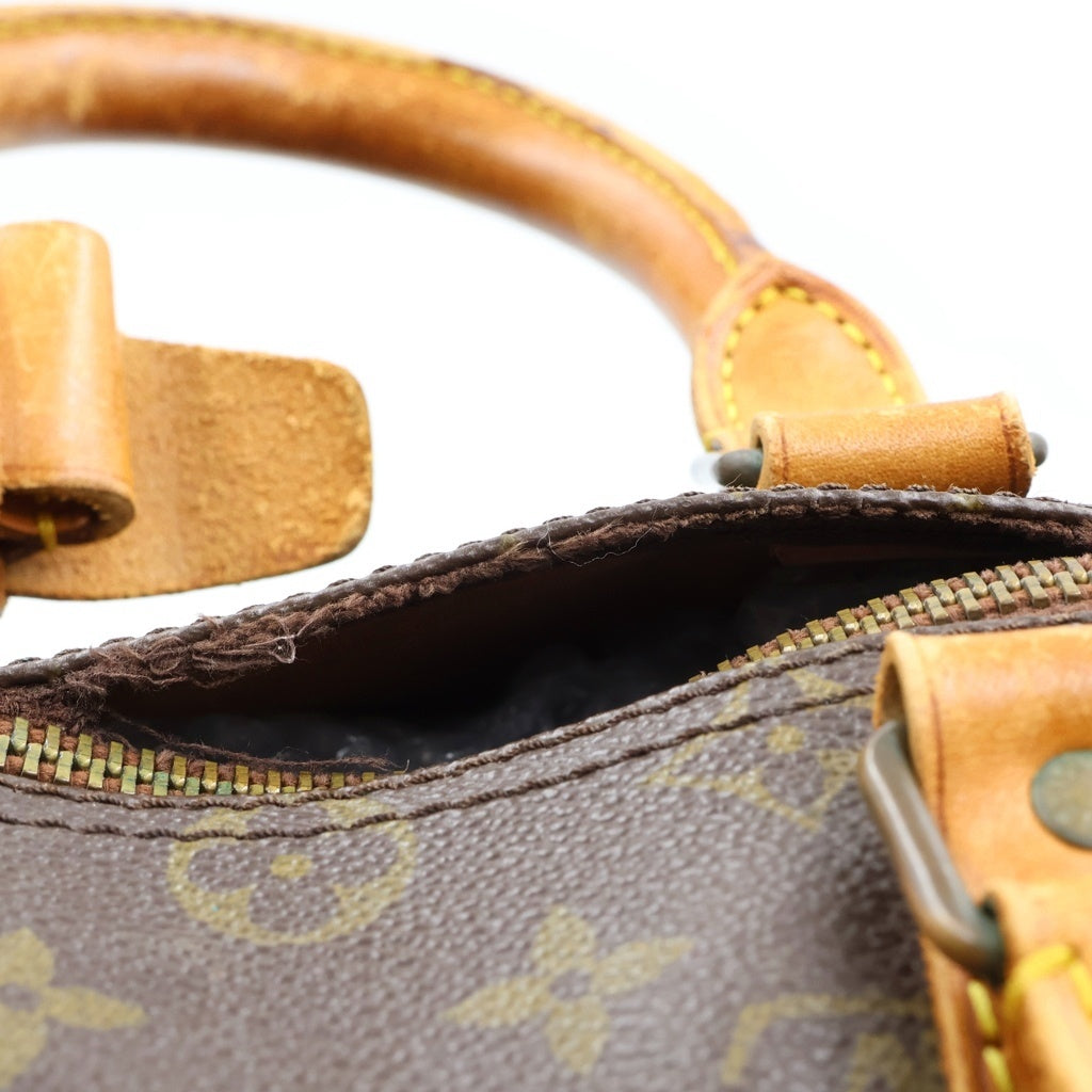LOUIS VUITTON(ルイヴィトン) モノグラム キーポル40 ハンドバッグ ボストンバッグ トラベルバッグ ブラウン レザー×PVC M41428 ゴールド金具