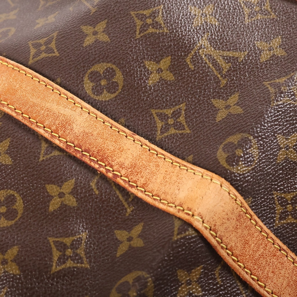 LOUIS VUITTON(ルイヴィトン) モノグラム キーポル55 ボストンバッグ ハンドバッグ トラベルバッグ ブラウン レザー×PVC M41424 ゴールド金具