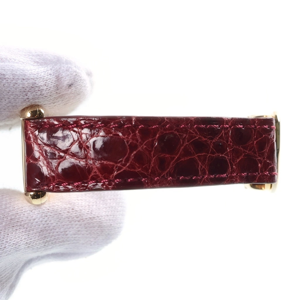 Cartier(カルティエ) タンク SM アイボリー文字盤 SV925 レザーベルト クォーツウォッチ 腕時計 ゴールド/ボルドー W1003154