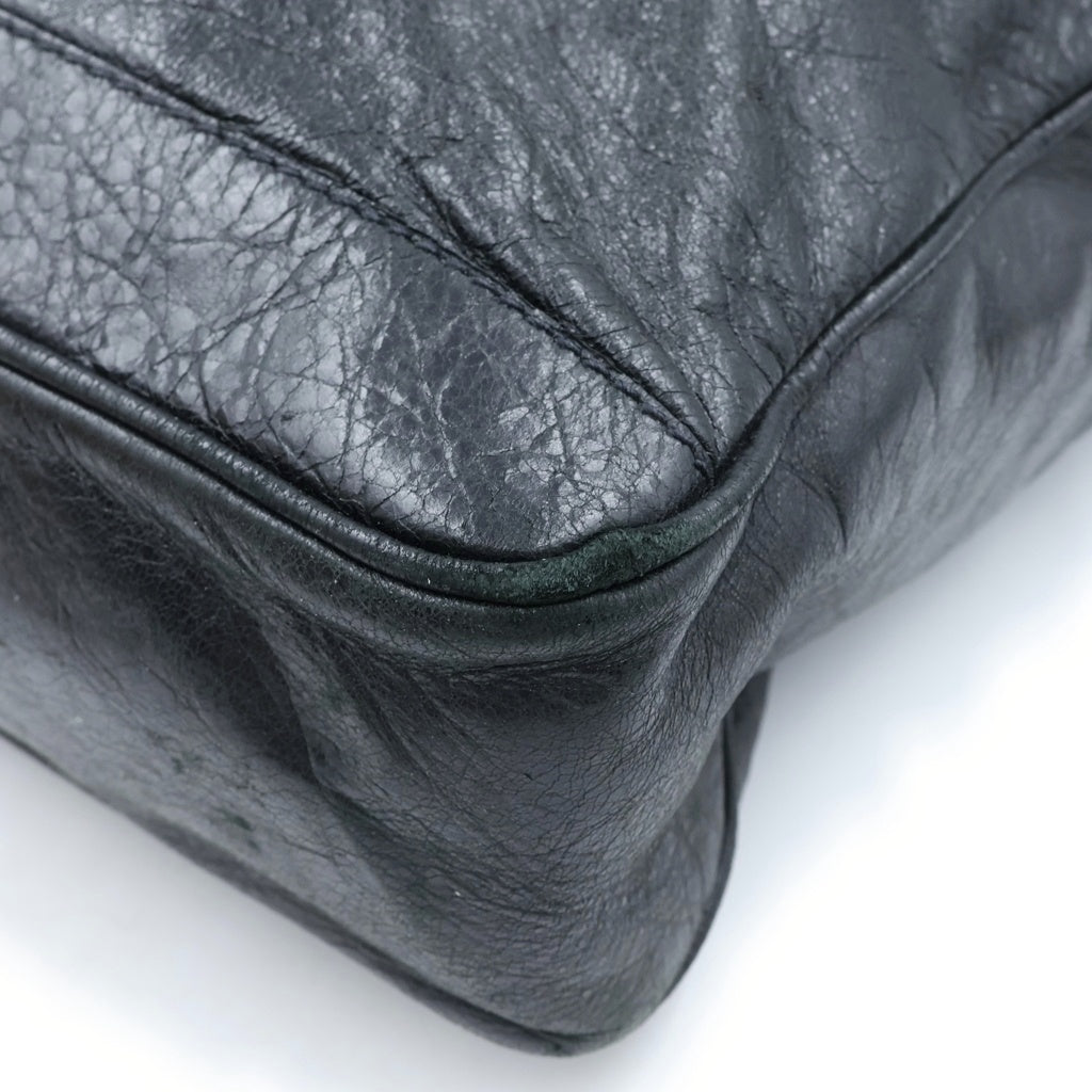 BALENCIAGA(バレンシアガ) シティ クラシックブリッジ ハンドバッグ ビジネスバッグ ブラック レザー シルバー金具 レディース