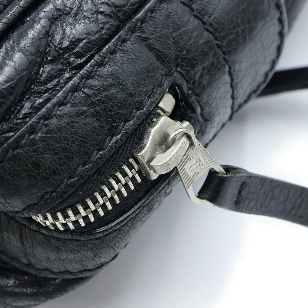 BALENCIAGA(バレンシアガ) シティ クラシックブリッジ ハンドバッグ ビジネスバッグ ブラック レザー シルバー金具 レディース